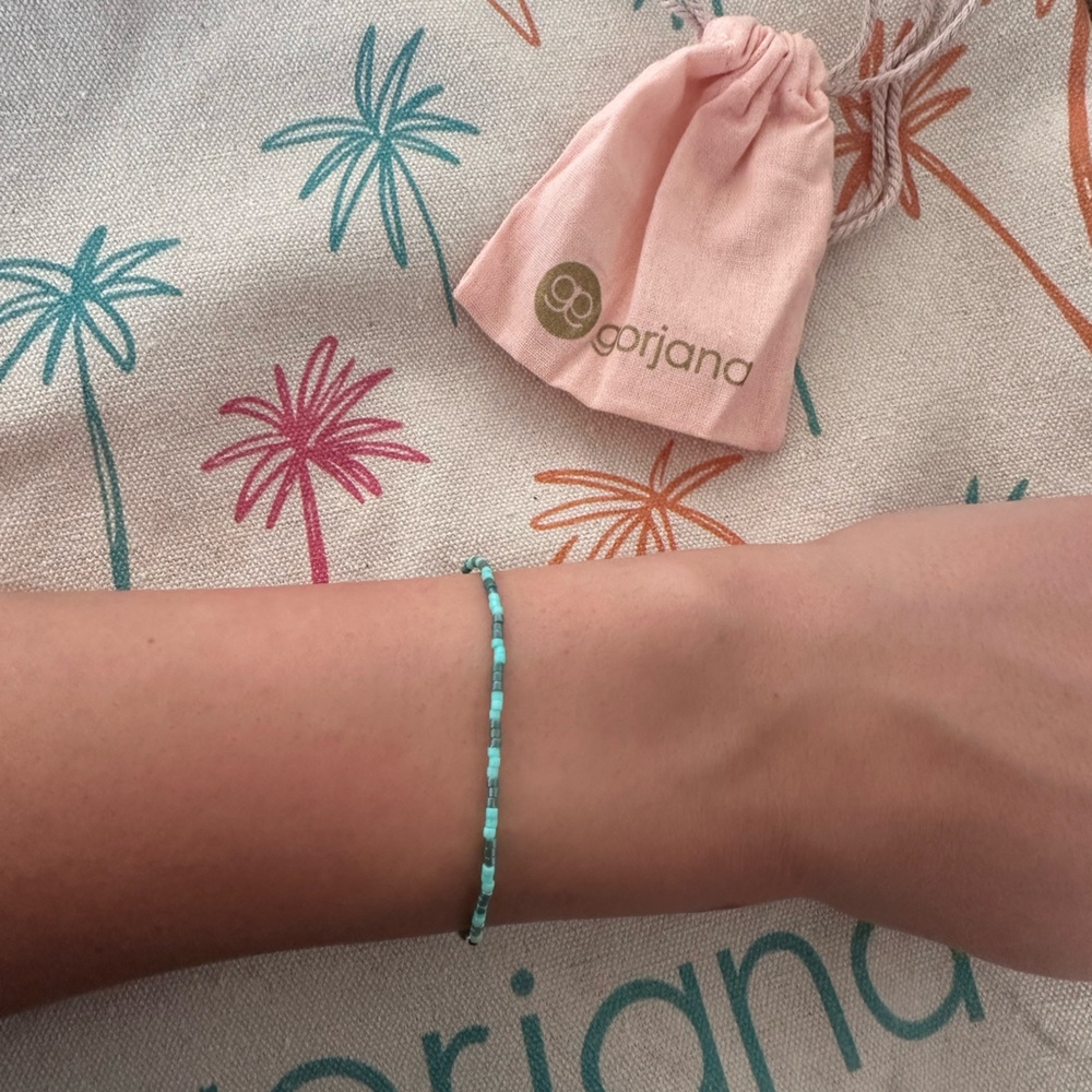 gorjana beaded bracelet blue